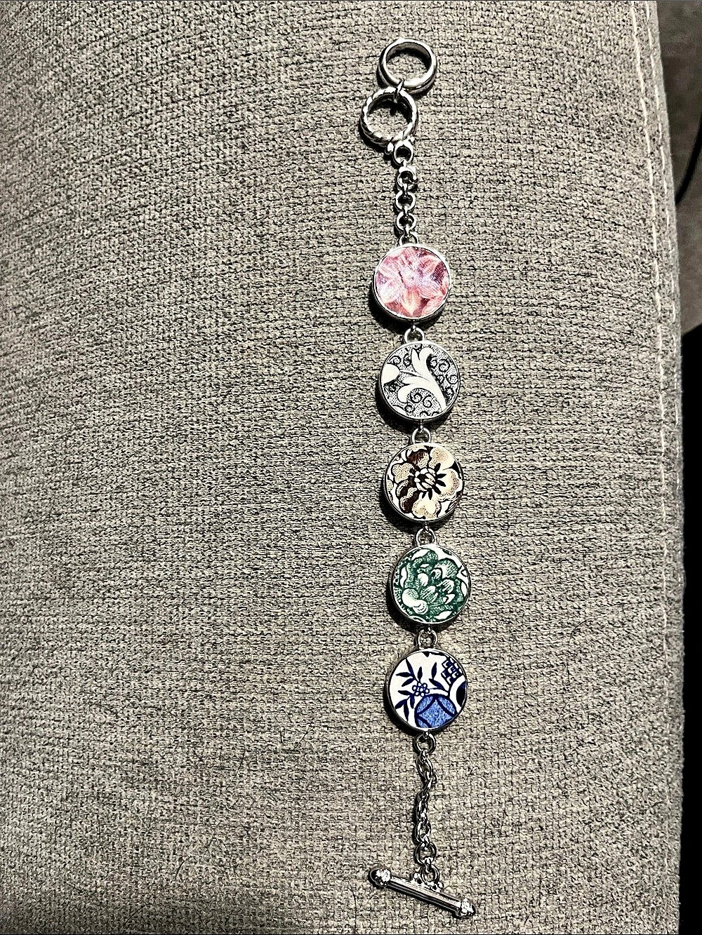 Floral Multicolor Link Bracelet
